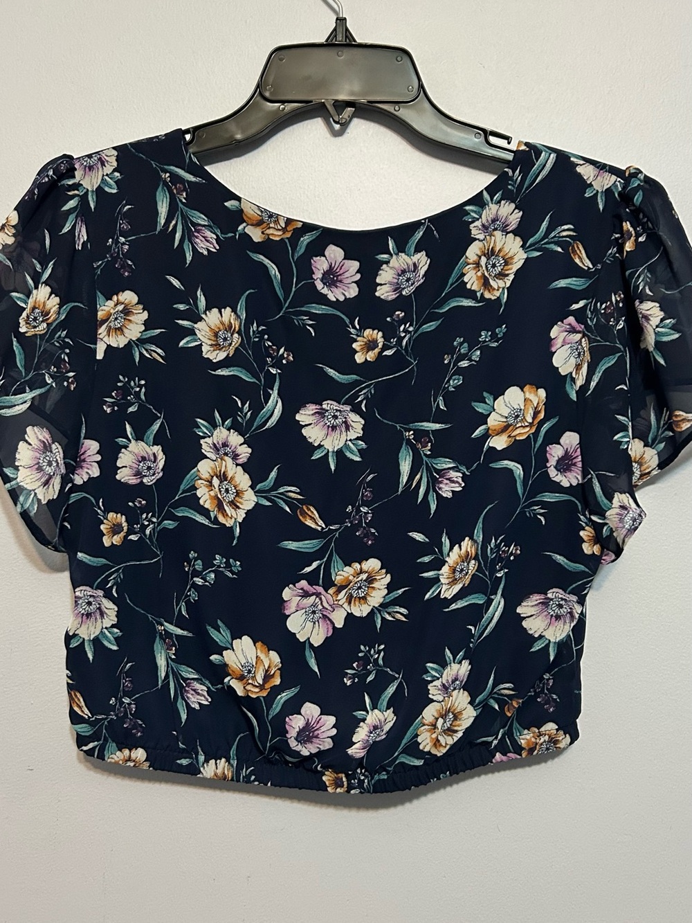 A. Byer 2 Piece Floral Crop Top and Short/Skirt Combo - Picture 7 of 16